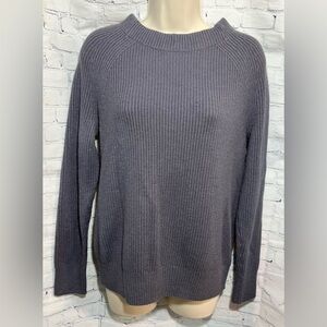 BANANA Republic Open Tie Back Ribbed Sweater Dark Gray Size Medium